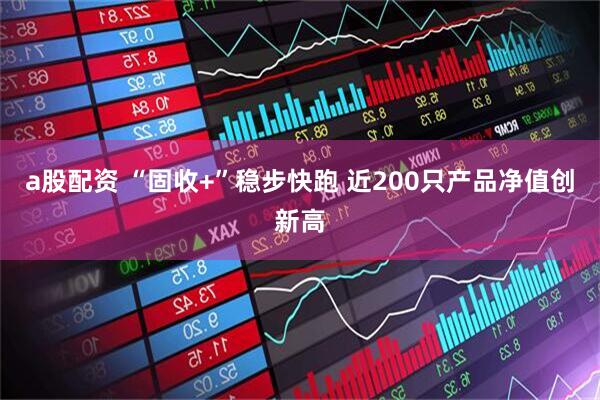 a股配资 “固收+”稳步快跑 近200只产品净值创新高